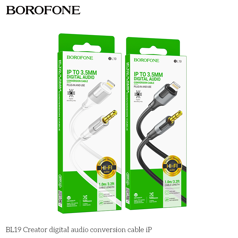 BOROFONE BL19 Creator Lightning to 3.5 mm audio cable NZ 8